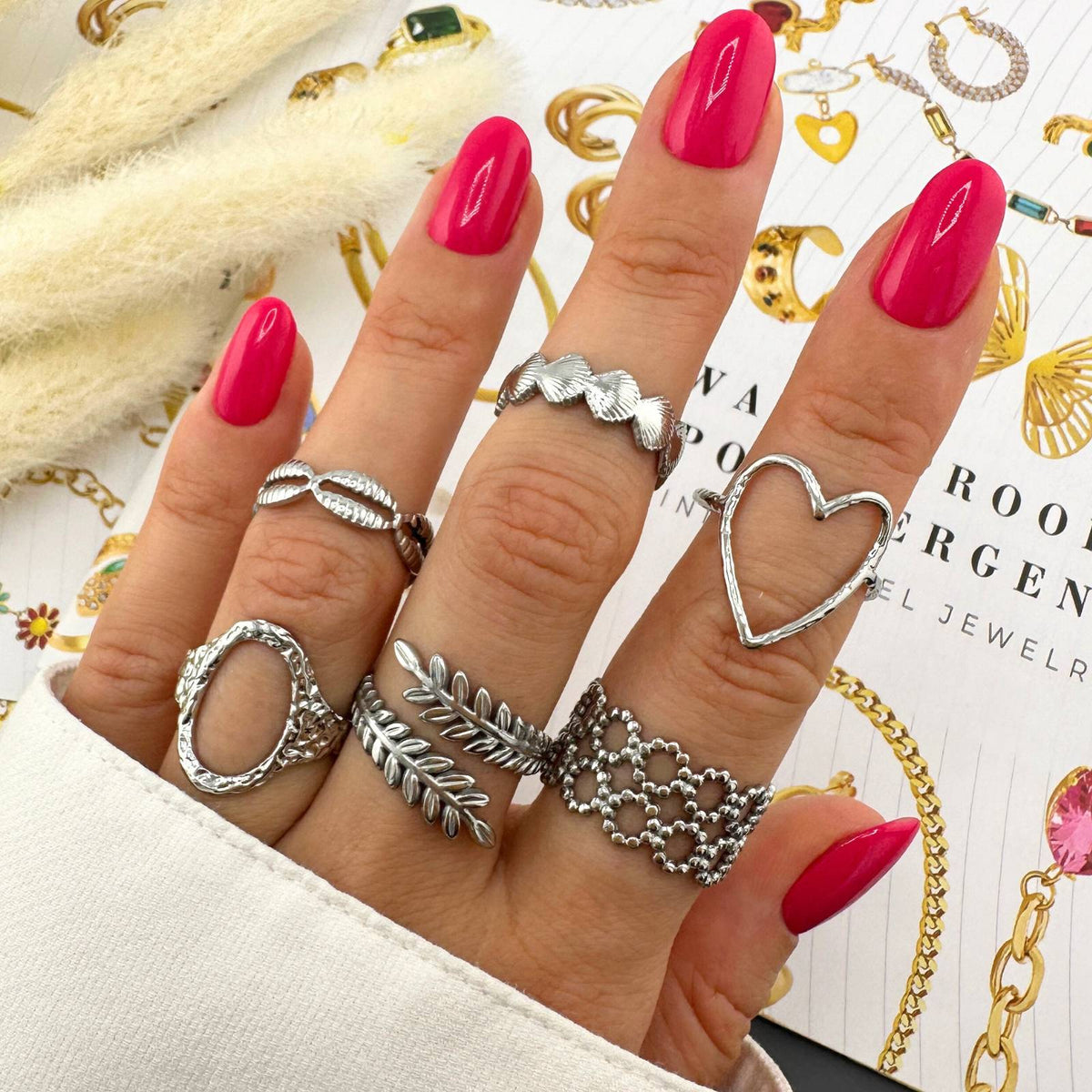Open Heart Ring Stainless Steel Waterproof