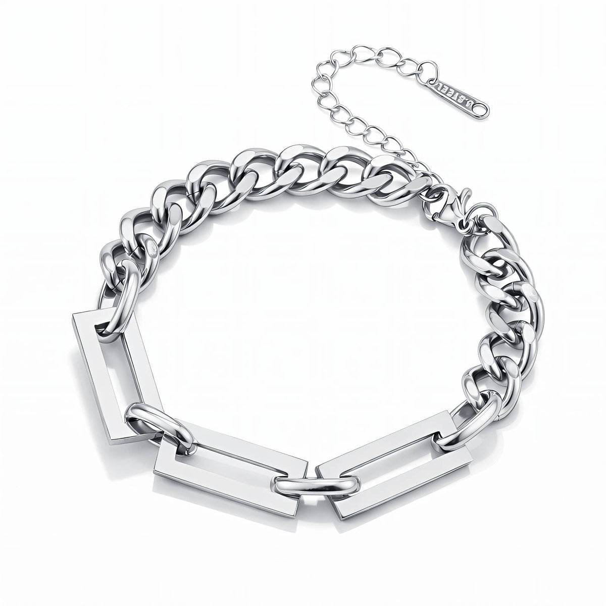 Geometric Link Chain Bracelet
