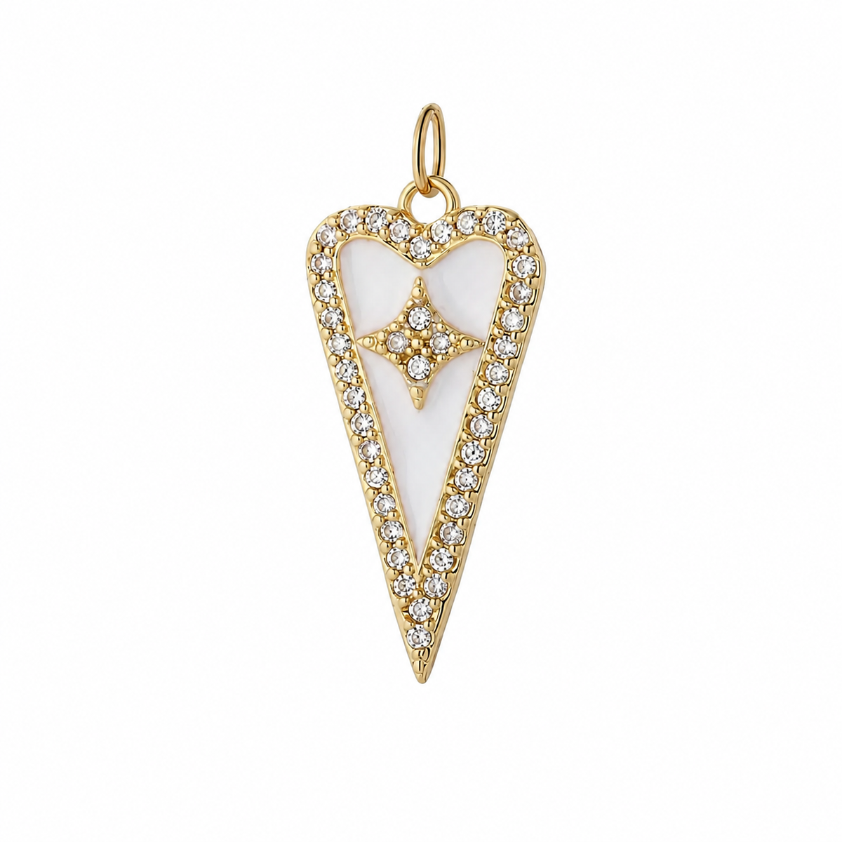 Heart And Star Charm 18k Gold Plating