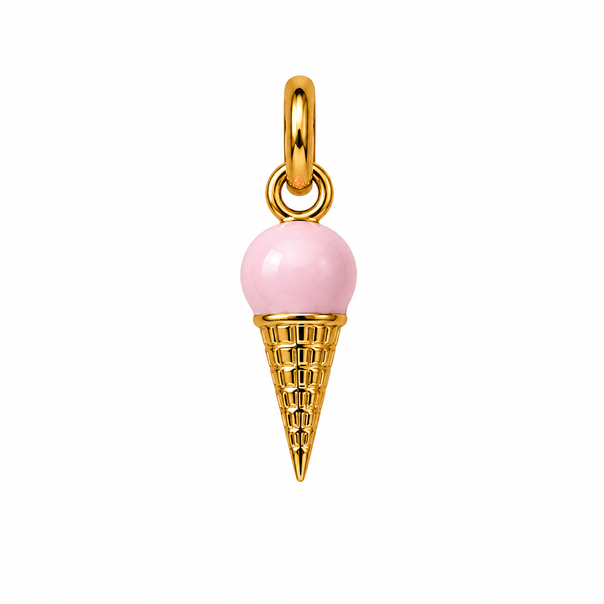 Strawberry Ice Cream Cone Charm