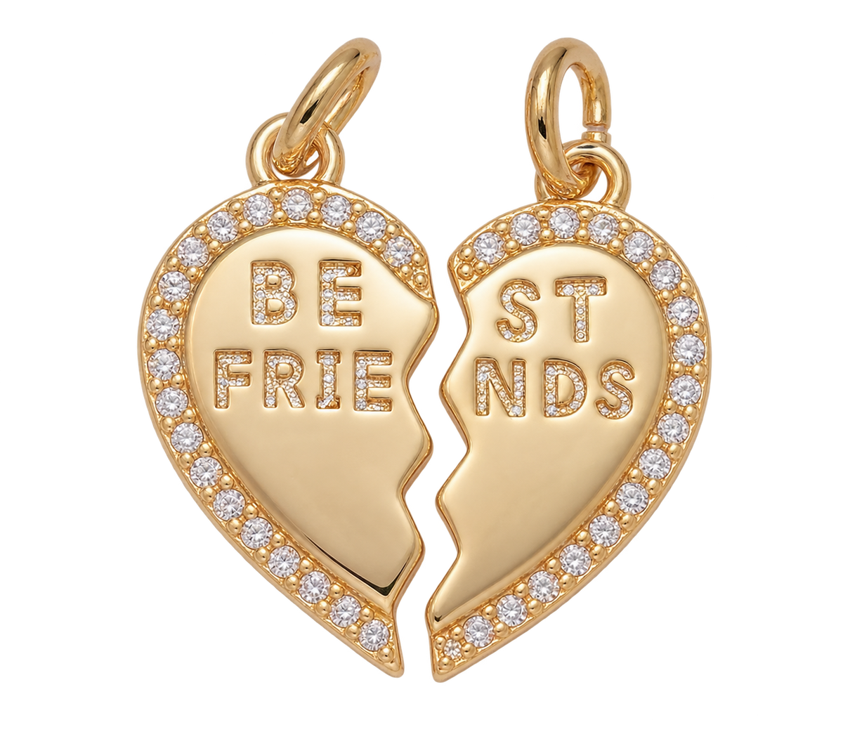 Best Friends Heart Charm