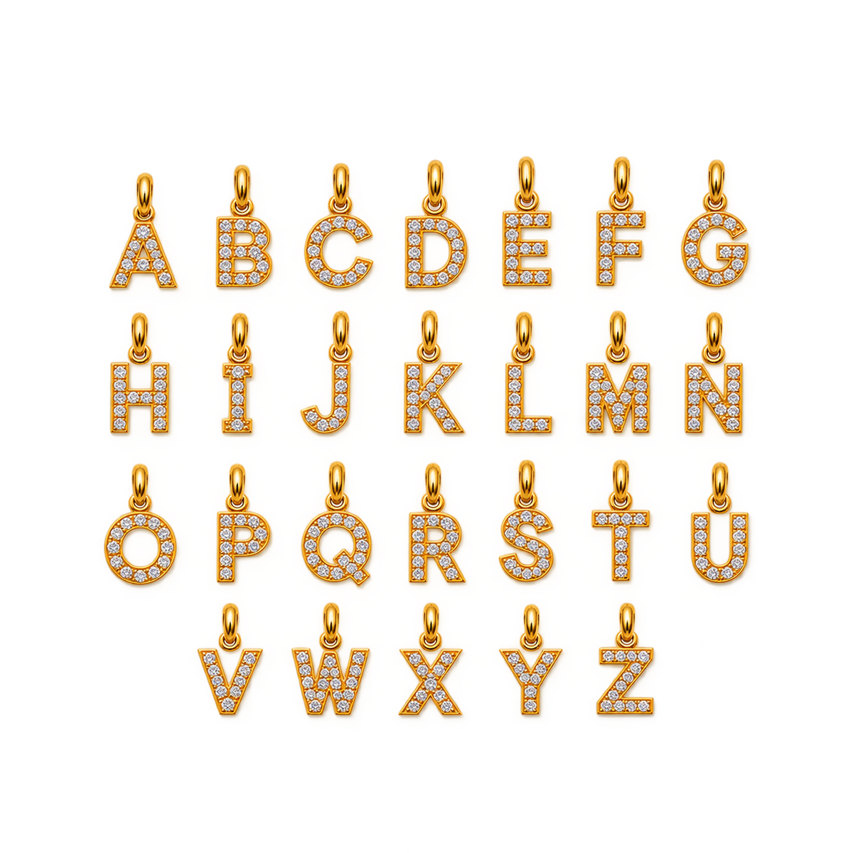 Initial Charms 18K Gold Plated