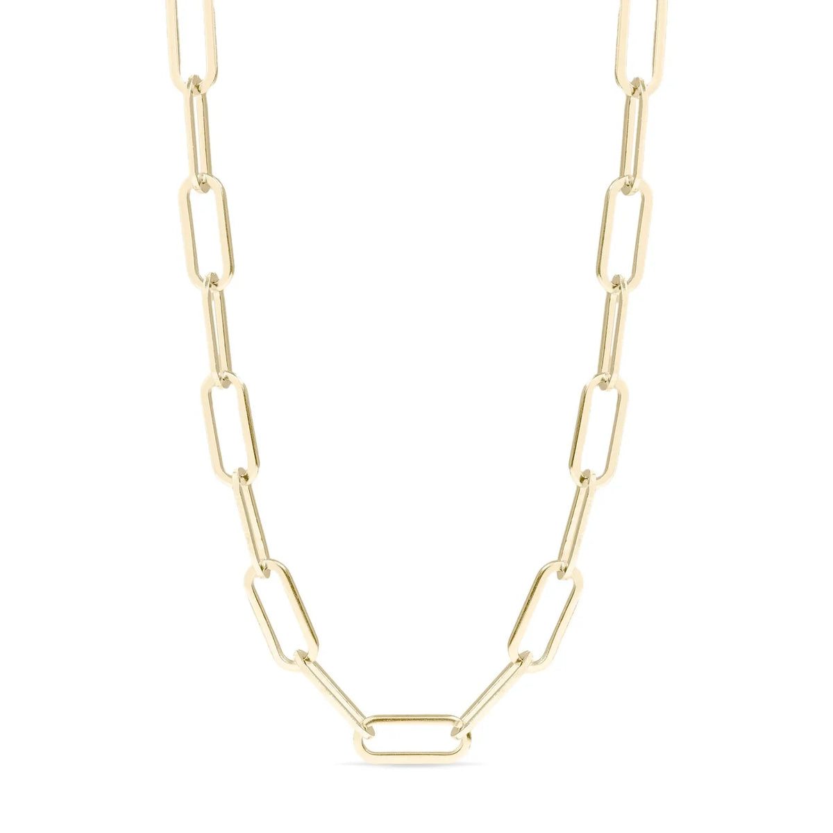 14K Gold Filled Plus Paperclip Chain Necklace 6.5mm Link