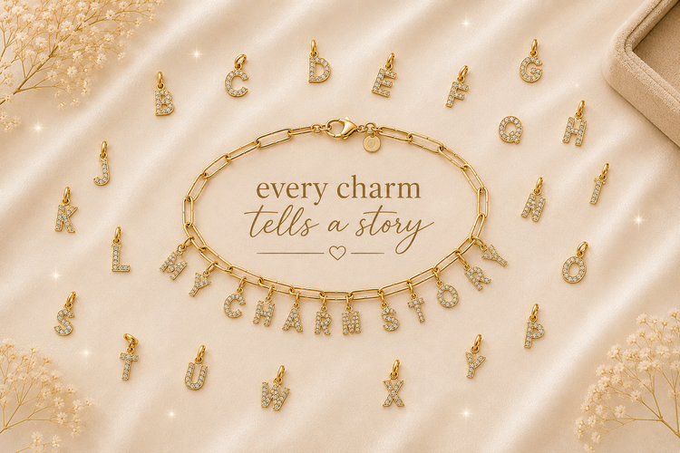 Initial And Birthstone Charms