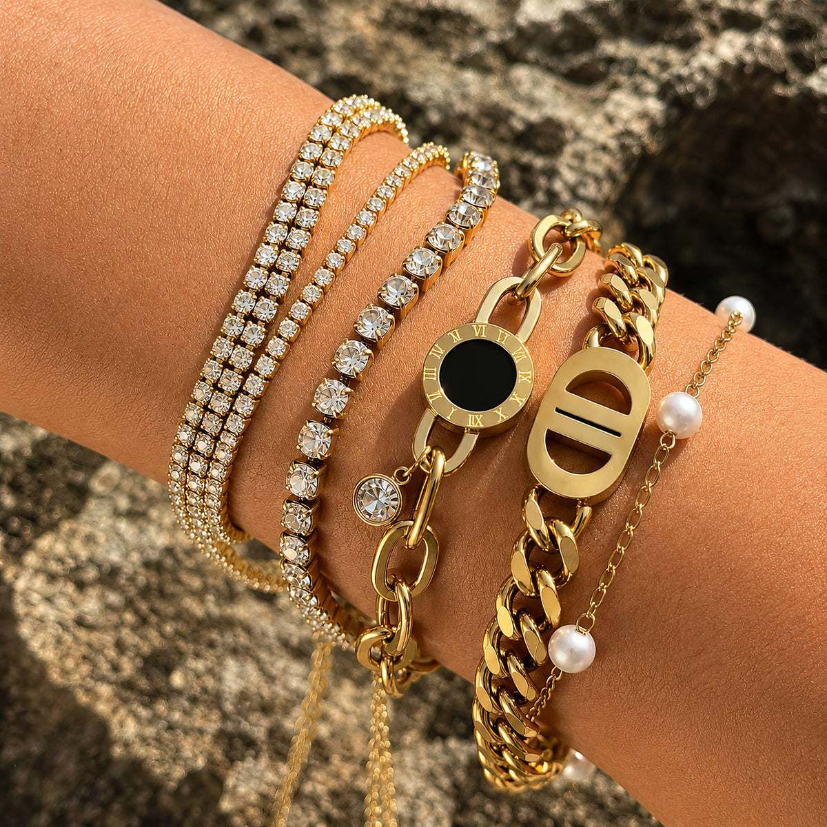 18k Gold Plated Tennis Bracelet