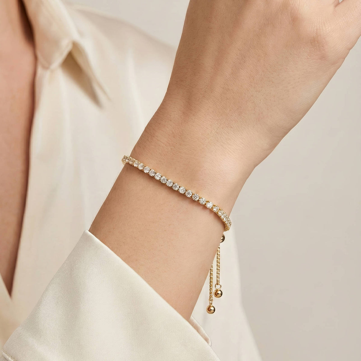 18k Gold Plated Tennis Bracelet