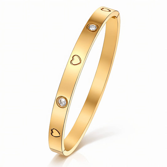 18k Gold Plated Sparkling Bangle