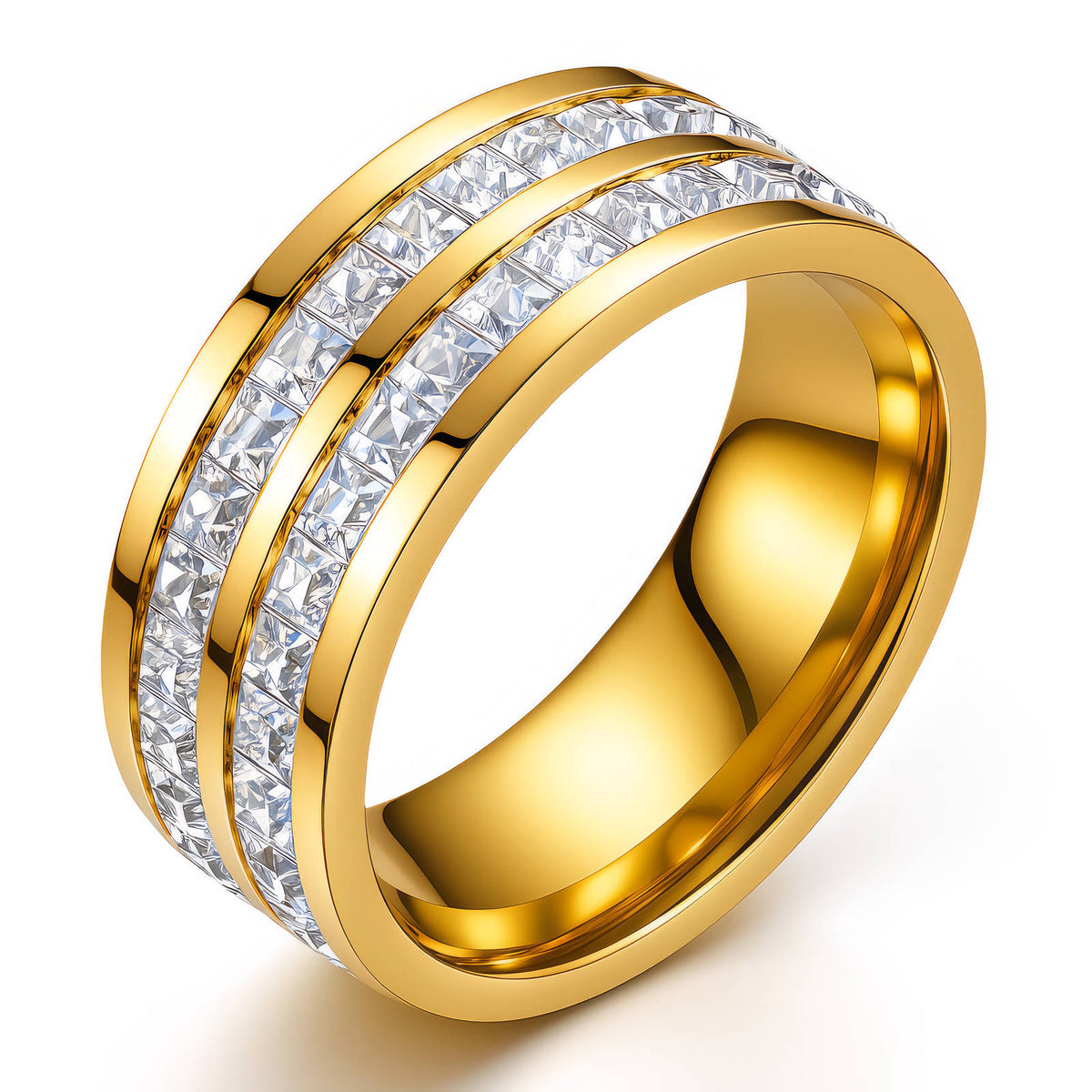 Dazzling Crystal 18k Gold Plated Ring
