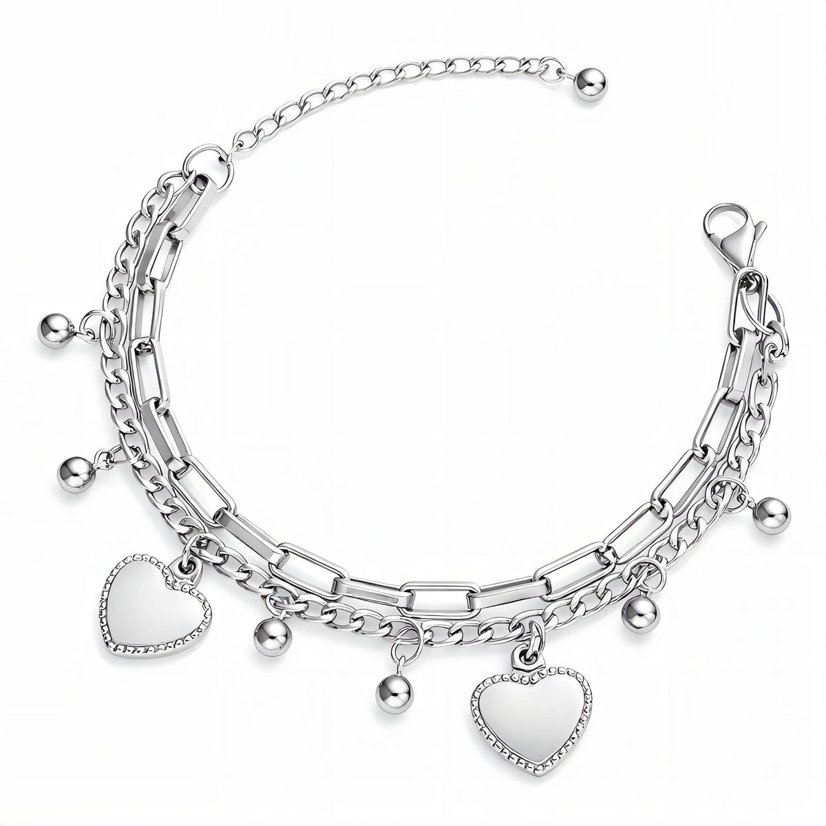 Layered Heart Bracelet