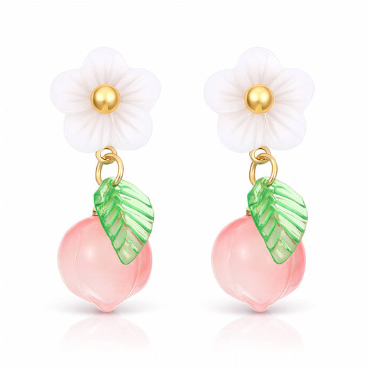Blossom Peach Drop Earrings