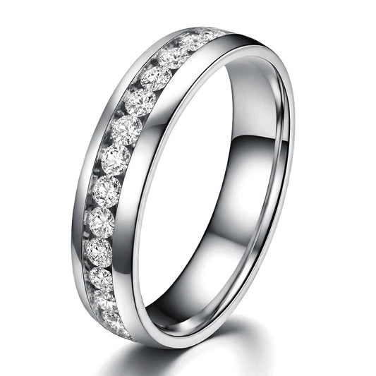 Crystal Ring Stainless Steel Waterproof