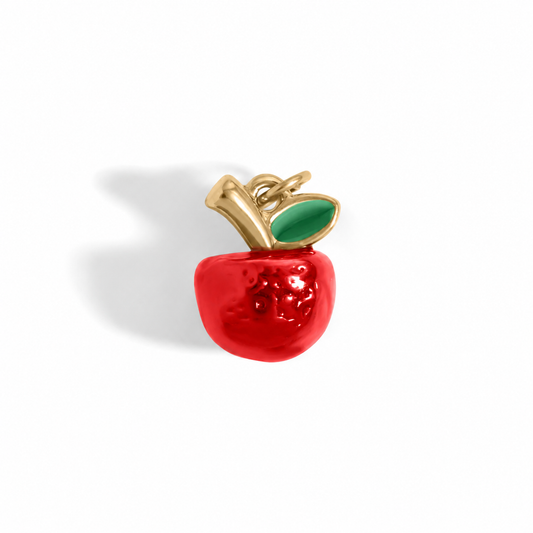 Red Apple Charm 18k Gold PVD Stainless Steel