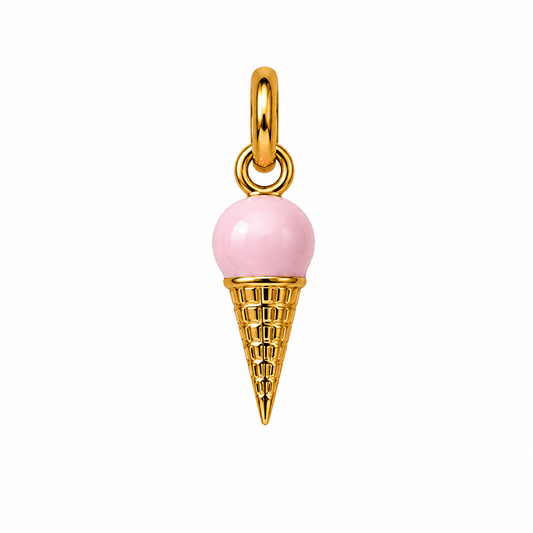 Strawberry Ice Cream Cone Charm
