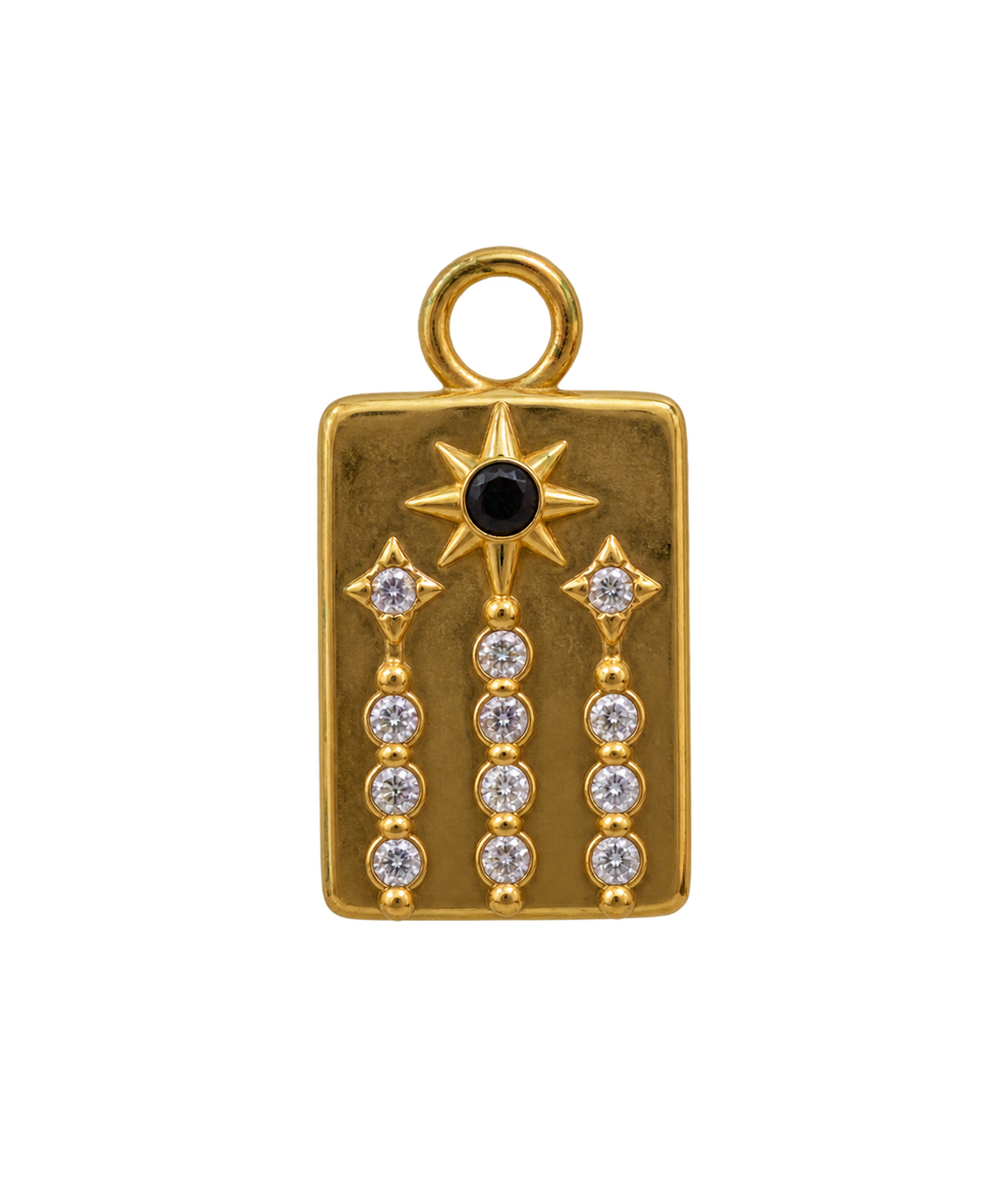 Celestial Starburst Charm 14k Gold Plated