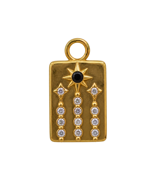 Celestial Starburst Charm 14k Gold Plated