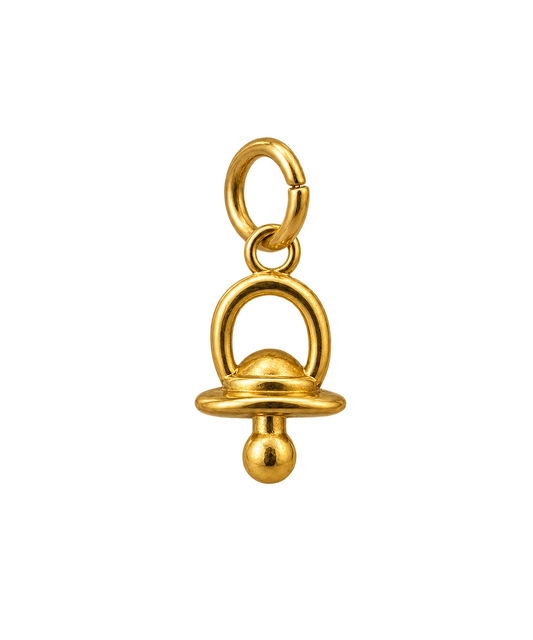 Golden Baby Dummy Charm