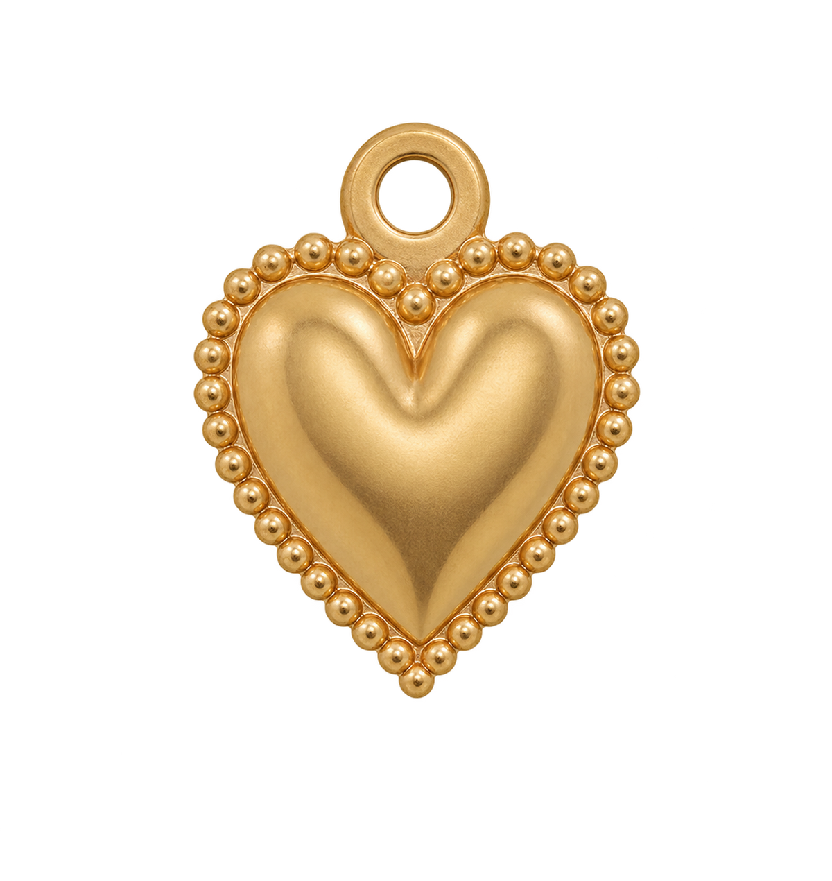 Golden Love Heart Charm