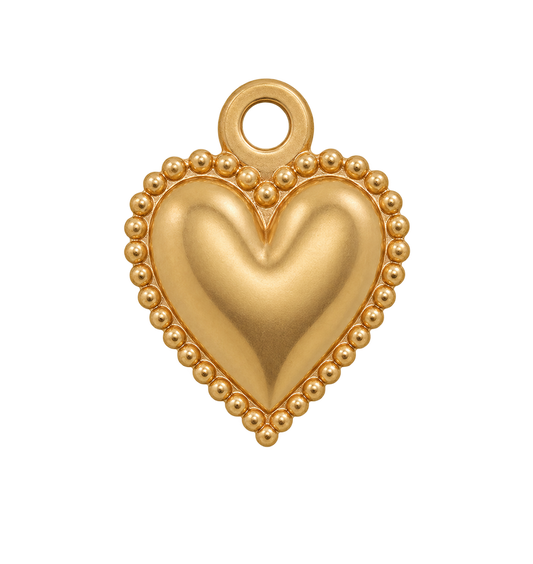Golden Love Heart Charm
