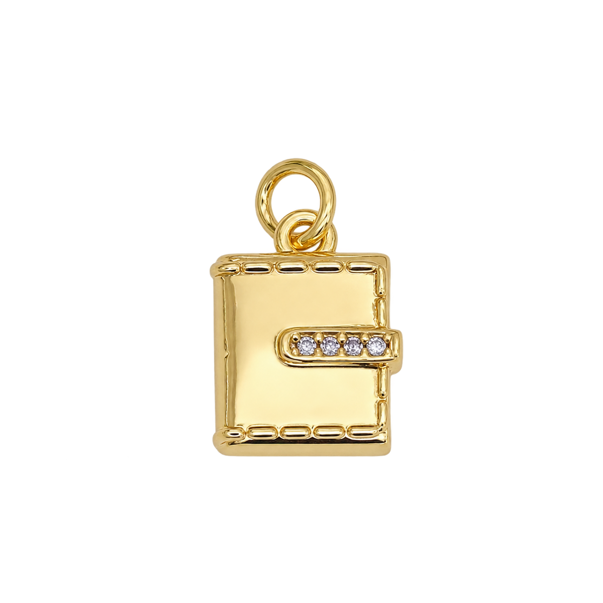 Gold Keepsake Book Charm