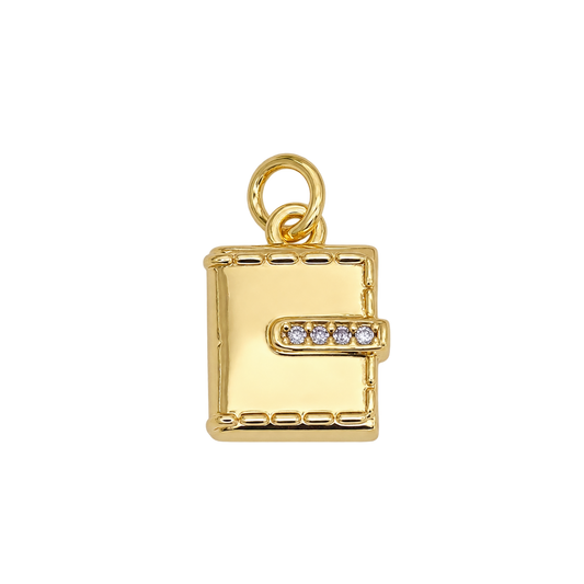 Gold Keepsake Book Charm