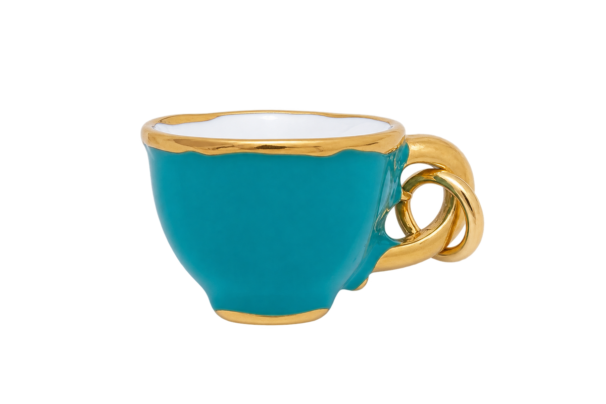 Turquoise Teacup Charm