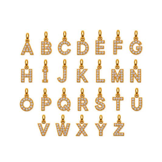 Initial Charms 18K Gold Plated