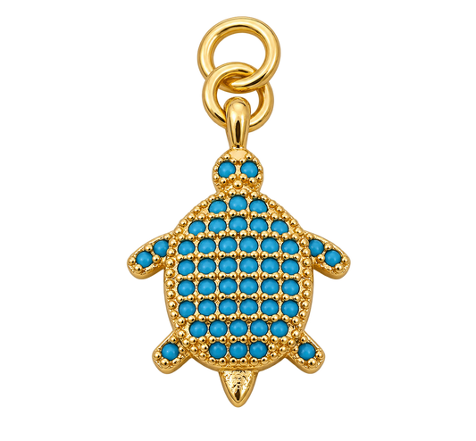 Turquoise Turtle Charm