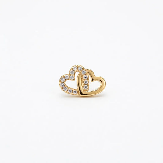 Double Heart Memory Locket Charm