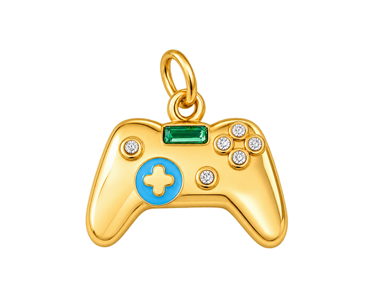 Games Controller Charm 18k Gold PVD