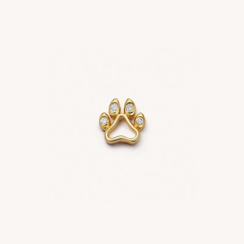 Tiny Paw Print Memory Locket Charm