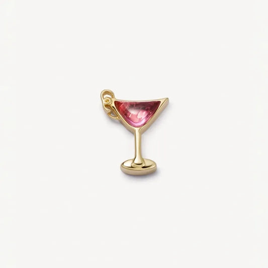 Martini Glass Memory Locket Charm