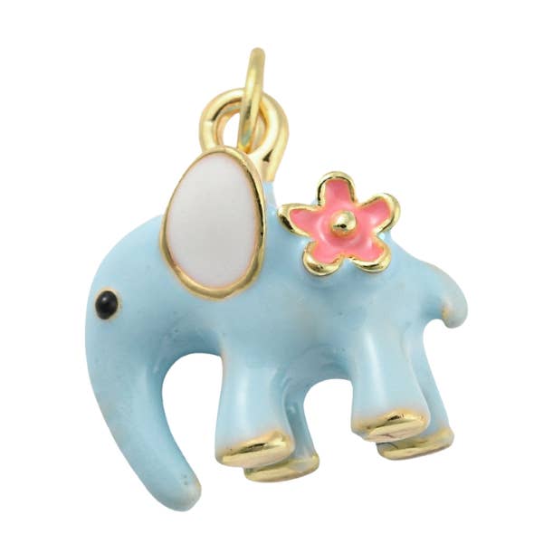 Blue Elephant Charm