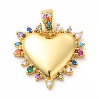 Confetti Heart Charm