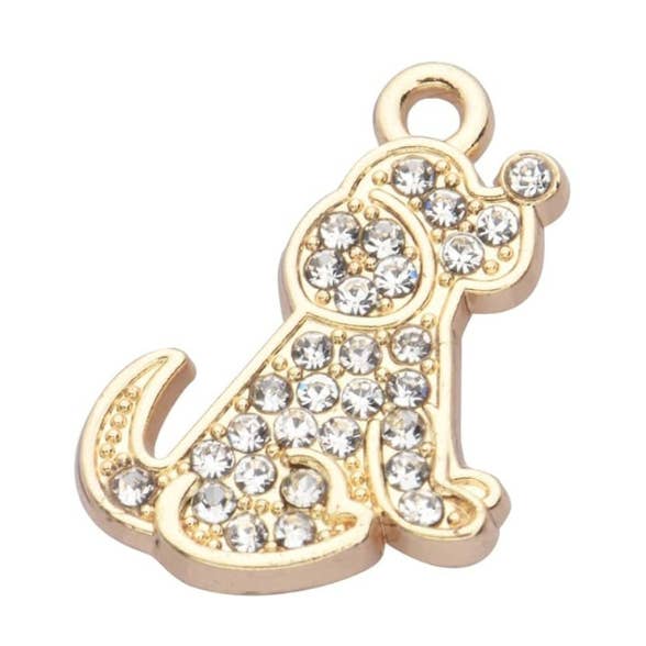 Gold Dog Charm