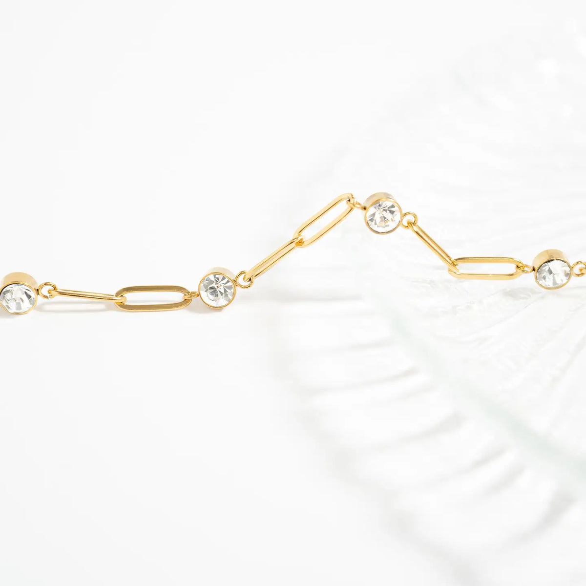 Sparkling Paperclip Chain Bracelet